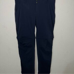 Columbia omni shield navy blue convertible pants Zippered pockets Size 12 Long.